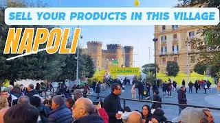 Virtual Walking Tour in Italy | 4K Walking Tour in Naples Piazza Municipio | Villaggio Coldiretti