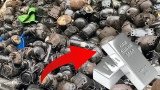 Pure Silver Extraction From Old AC Compressors #silver extraction 