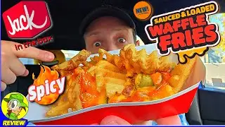 Jack In The Box&reg; Spicy Sauced & Loaded Waffle Fries Review 🃏🔥🧀🍟 ⎮ Peep THIS Out! 🕵️&zwj;♂️