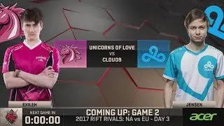 [2017 Rift Rivals EU-NA] D3 G2 - C9 vs UOL - League of Legends - Cloud9 vs Unicorns of Love