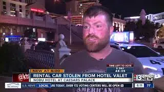 Man says rental car stolen from hotel