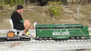 Ridge Live Steamers, see the engineer switch the track