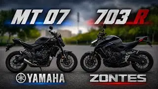 ZONTES 703R vs YAMAHA MT 07 | 0-100 | Weight | Review 