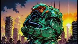 80s~Doomsday robot electronic chillwave vaporwave anime comics