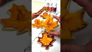 Leaf Cookies So Pretty, You&rsquo;ll Fall In Love 🍁🧡 #shorts #cookies