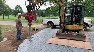 Installation of a Krinner Ground Screw