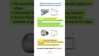 Difference between Concentric Reducer and Eccentric Reducer 🔊#shorts #short #pipefitting