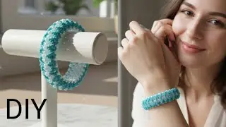 Beaded Bangle: pearl bangle making at home:   craft ideas 
