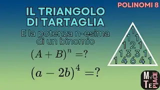 Polinomi 8: il triangolo di Tartaglia e le potenze di un binomio. Teoria ed esercizi svolti