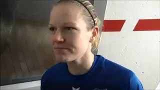 20171203 Interview with Diane Caldwell after the 1 2 win in the DFB Pokal match with SC Sand against