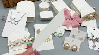 Earring Cards Necklace Display Cards Price Tag Labels Packaging Sticker Hangtag