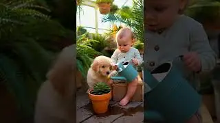 Dog & Baby   #dog #baby #ai狗和宝宝 #dog#baby#ai #cute #cutebaby #cuteanimals#papa #baby  #funny #fyp