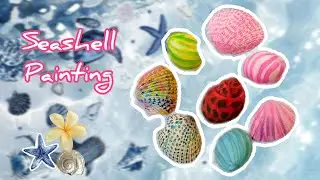 Painting on seashells 🐚🌊 fun activity painting on seashells very easy tutorial ✨ 