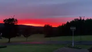 Sunset Over the Mountain Before Hurricane Lee Make&rsquo;s Landfall in New Brunswick