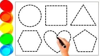 Shape drawing for kids,Colors for kids & Toddlers Learning video,2d shape,Preschool learning P-178.7