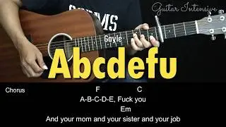 Abcdefu - Gayle | EASY Guitar Tutorial with Chords / Lyrics