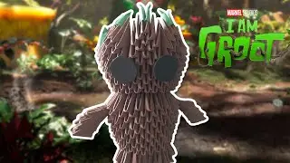 Baby Groot de origami 3d #Marvel /Origamileo