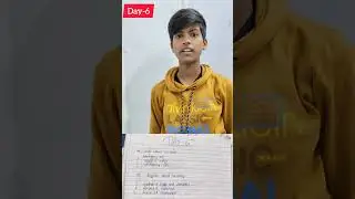 Day-6, to memorize the meaning of 3 English words and 3 Hindi words 