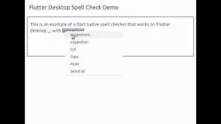 First Prototype of Dart Native Flutter Desktop Spellcheck