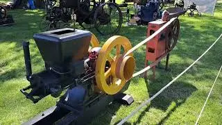 The 5hp Swartz belted up to a New Idea Corn Sheller at the Pendleton Show.