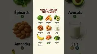 ALIMENTS RICHES EN VITAMINES #sant&eacute; #minute #shorts