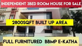 Duplex House for sale in north Bangalore. G+1floor only. Price:1.50cr. Nego.