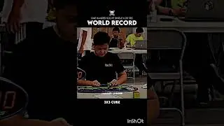 Max Park One handed world record🥶🥶 #rubikscube #worldrecord #shorts