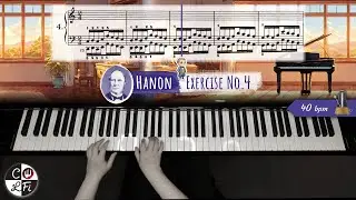 HANON Exercise No. 4 (Slow to Moderate Tempo) | Improve Finger Independence | Piano Sheet Music