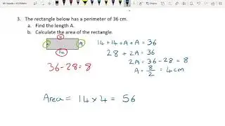 KS3 Maths Rectangle Area and Perimeter Problems