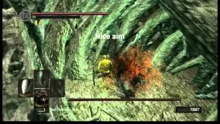 Dark Souls Tutorial - Tokhi Bombs No bow [Bed of Chaos Bossfight]