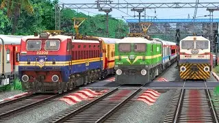 LHB and UTKRISHT OVERTAKE GARIBRATH TRAIN | BUMPY RAILROAD | Train Simulator | Railwork | NTG GAMING