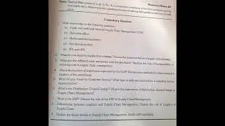 SCM || 2021 || SEM 5 || QUESTION PAPER|| KUK UNIVERSITY #kuk #exam #questionpaper