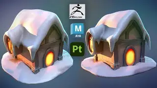 Modeling and Sculpting a Stylized Snow House with Maya, Zbrush, and Substance Painter