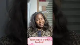 Termination of offer by death #law #education #explorepage #explore