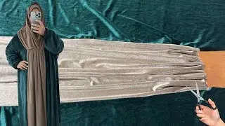 طريقة تفصيل إسدال صلاة بتربون وكابيشو للمبتدئات
