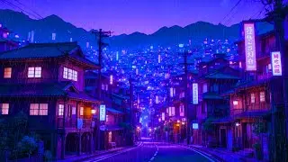 90s Rainy Night in a Neon Japanese Town | Lofi Beats to Chill & Focus