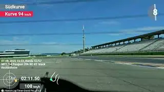 Touristenfahrten Hockenheimring, 07.08.2025, Peugeot 206 RC schwarz, Gruppe 7-2, ca. 15.15 Uhr