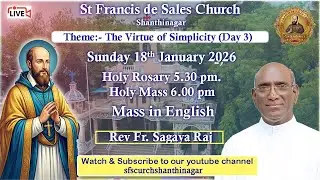 Rev Fr. Sagaya Raj / SFS Church / English Mass 6.00 am Live Streaming / 16th January 2026