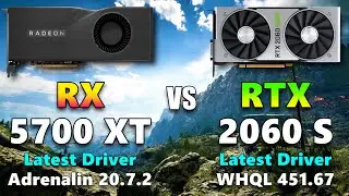 RX 5700 XT (Adrenalin 20.7.2) vs RTX 2060 SUPER (WHQL 451.67)