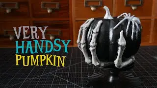Reshaping Skeleton Hand for Spooky Pumpkin Decor