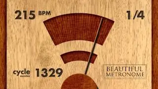 215 BPM 1/4 Wood Metronome HD