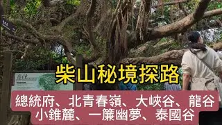 柴山秘境探路，總統府、北青春嶺、大峽谷、龍谷、小錐麓、一簾幽夢、泰國谷
