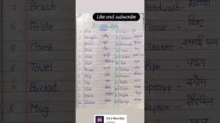 1. Bathroom Items Name in English | Learn Bathroom Things for Kids