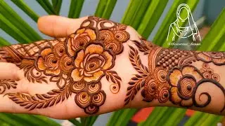 Beautiful trending Floral Mehndi Design For Palm || Free style Floral henna design