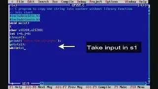 copy  string without library function- PC run