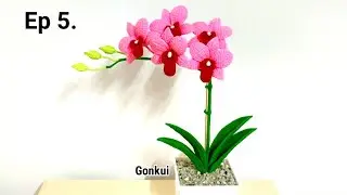 Ep5. Leaves 🌿 Crochet Dendrobium Orchid Flower tutorial #crochetflower #crochet
