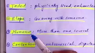 English Vocabulary | Synonyms | Antonyms | CSS-SPSC | Assistant-Sub-Inspector