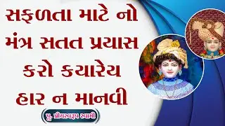 New Pravchan By Priyswaroop Swami | સફળતા માટે નો મંત્ર સતત પ્રયાસ કરો ક્યારેય હાર ન માનવી | Baps |
