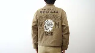 KRIFF MAYER クリフメイヤー スーベニア 刺繍 カークラブ ジャケット メンズ アウター オーバーサイズ 薄中綿 アメカジ 40年代 古着風 おしゃれ 秋 冬 2515103