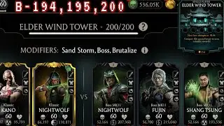Elder Wind Tower Final Bosses Battle 200 Fight + Rewards | Mortal Kombat Mobile